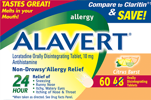 Alavert Allergy Citris Burst packaging