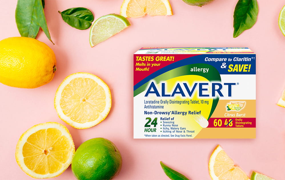 Alavert Allergy Citris Burst packaging